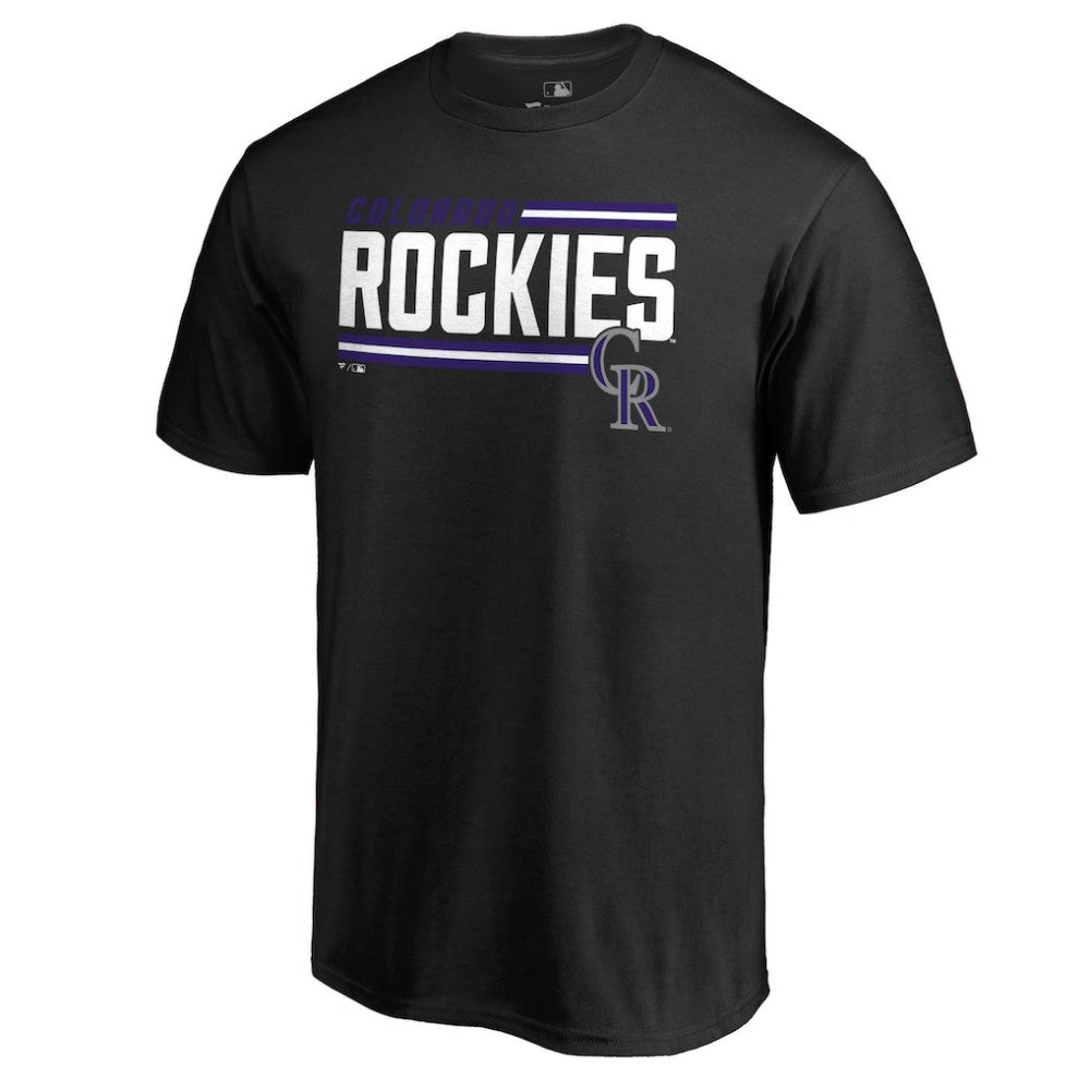 Black Colorado Rockies Onside Stripe T-Shirt