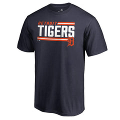 Navy Detroit Tigers Onside Stripe T-Shirt
