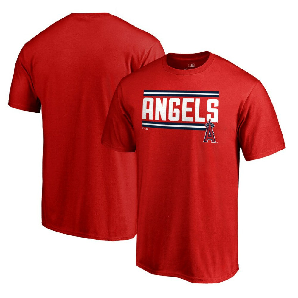 Red Los Angeles Angels Onside Stripe T-Shirt