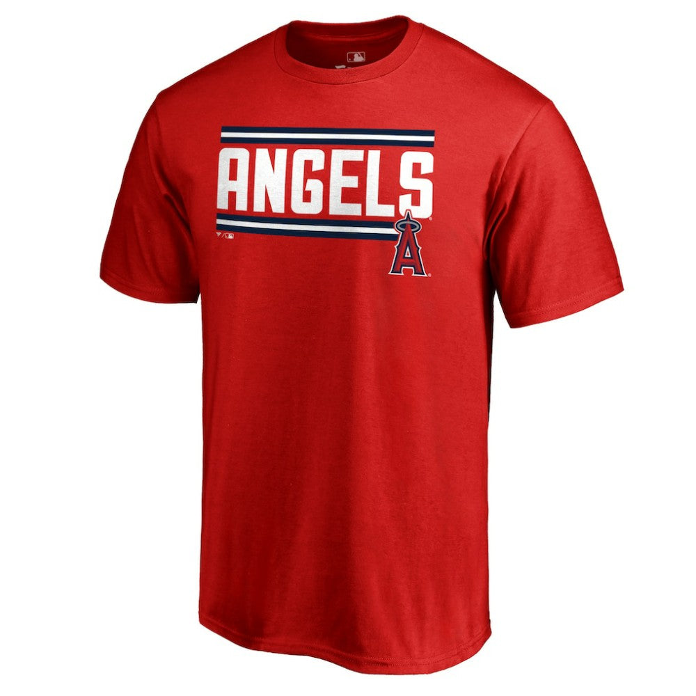 Red Los Angeles Angels Onside Stripe T-Shirt