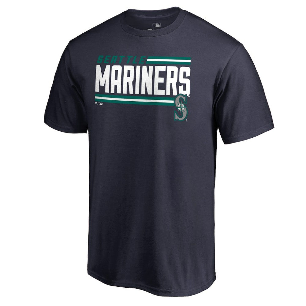 Navy Seattle Mariners Onside Stripe T-Shirt