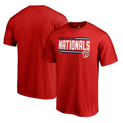 Red Washington Nationals Onside Stripe T-Shirt