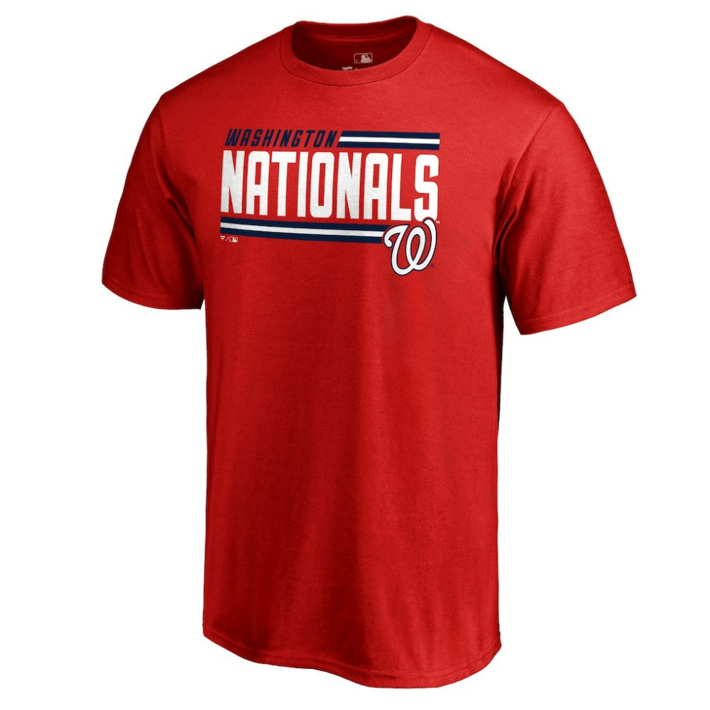 Red Washington Nationals Onside Stripe T-Shirt