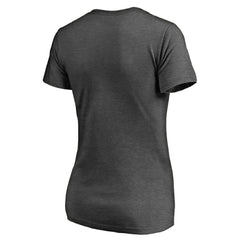 Ash Seattle Mariners Women's Charcoal Stack V-Neck T-Shirt