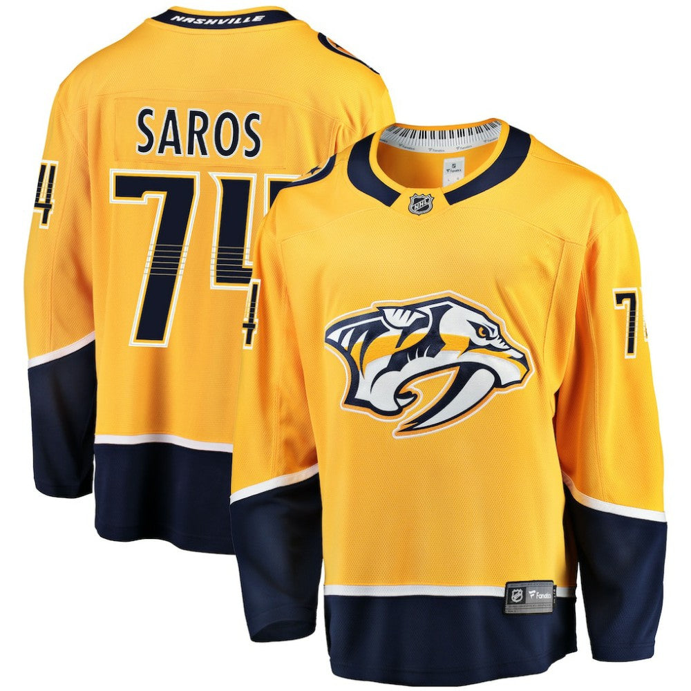 NHL Juuse Saros Nashville Predators Fanatics Breakaway Player Jersey