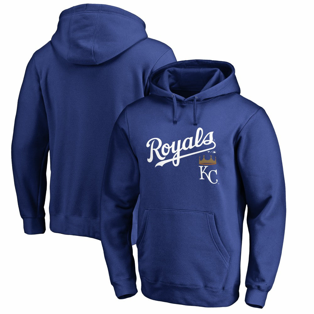 Royal Kansas City Royals Team Lockup Fitted Pullover Hoodie