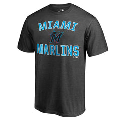 Heathered Gray Miami Marlins Core Basics Victory Arch T-Shirt