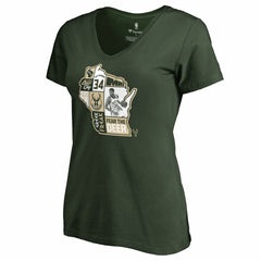 Giannis Antetokounmpo Milwaukee Bucks Women's Player State V-Neck T-Shirt