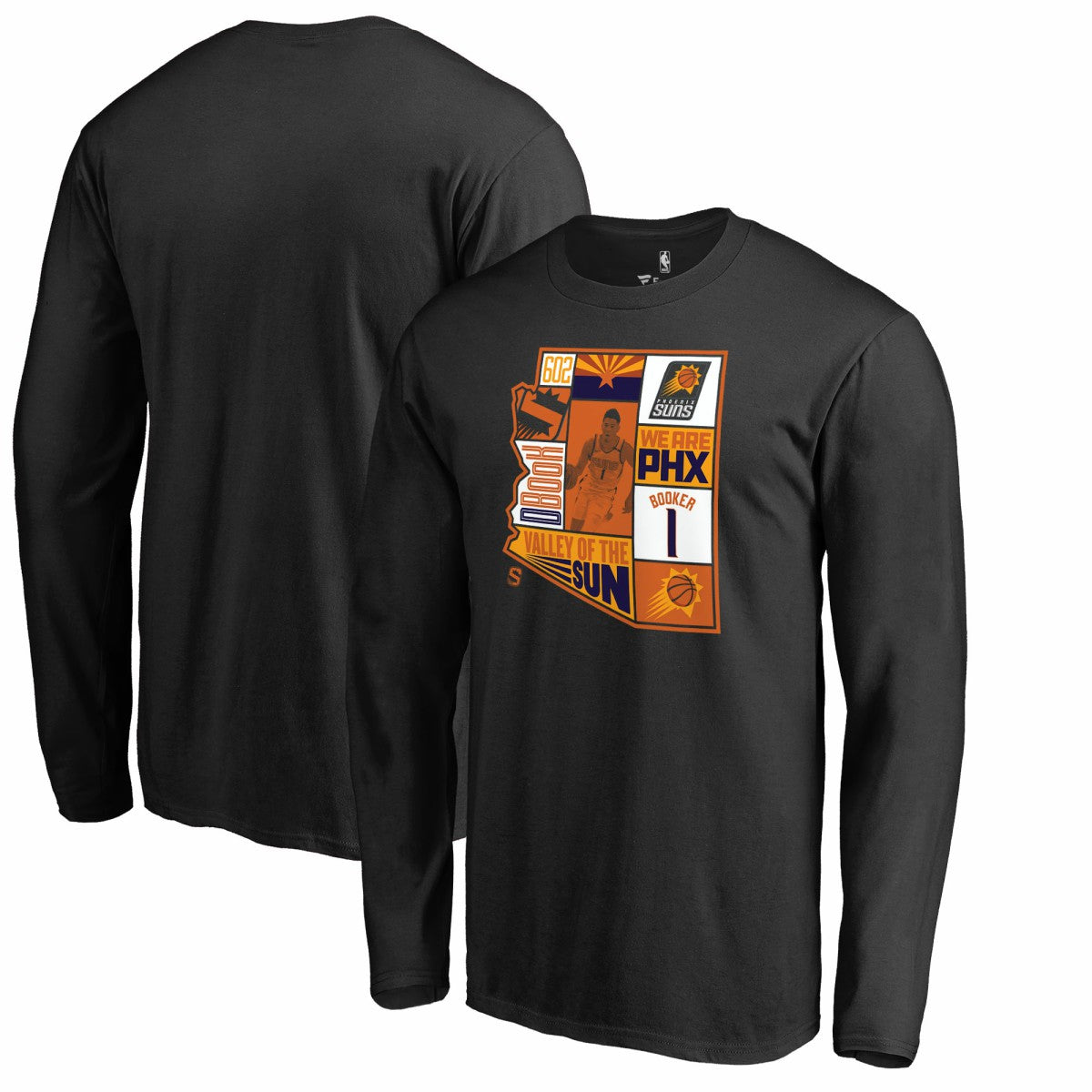 Devin Booker Phoenix Suns Player State Long Sleeve T-Shirt