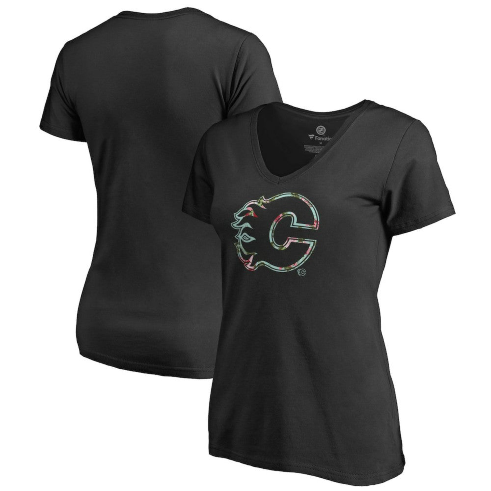 NHL Calgary Flames Women's Lovely V-Neck T-Shirt