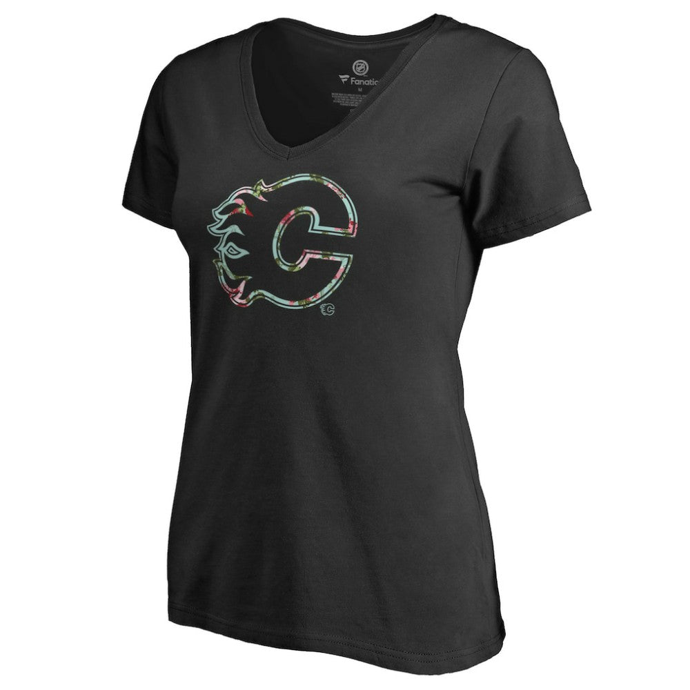 NHL Calgary Flames Women's Lovely V-Neck T-Shirt
