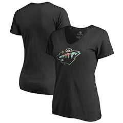 NHL Minnesota Wild Women's Lovely V-Neck T-Shirt