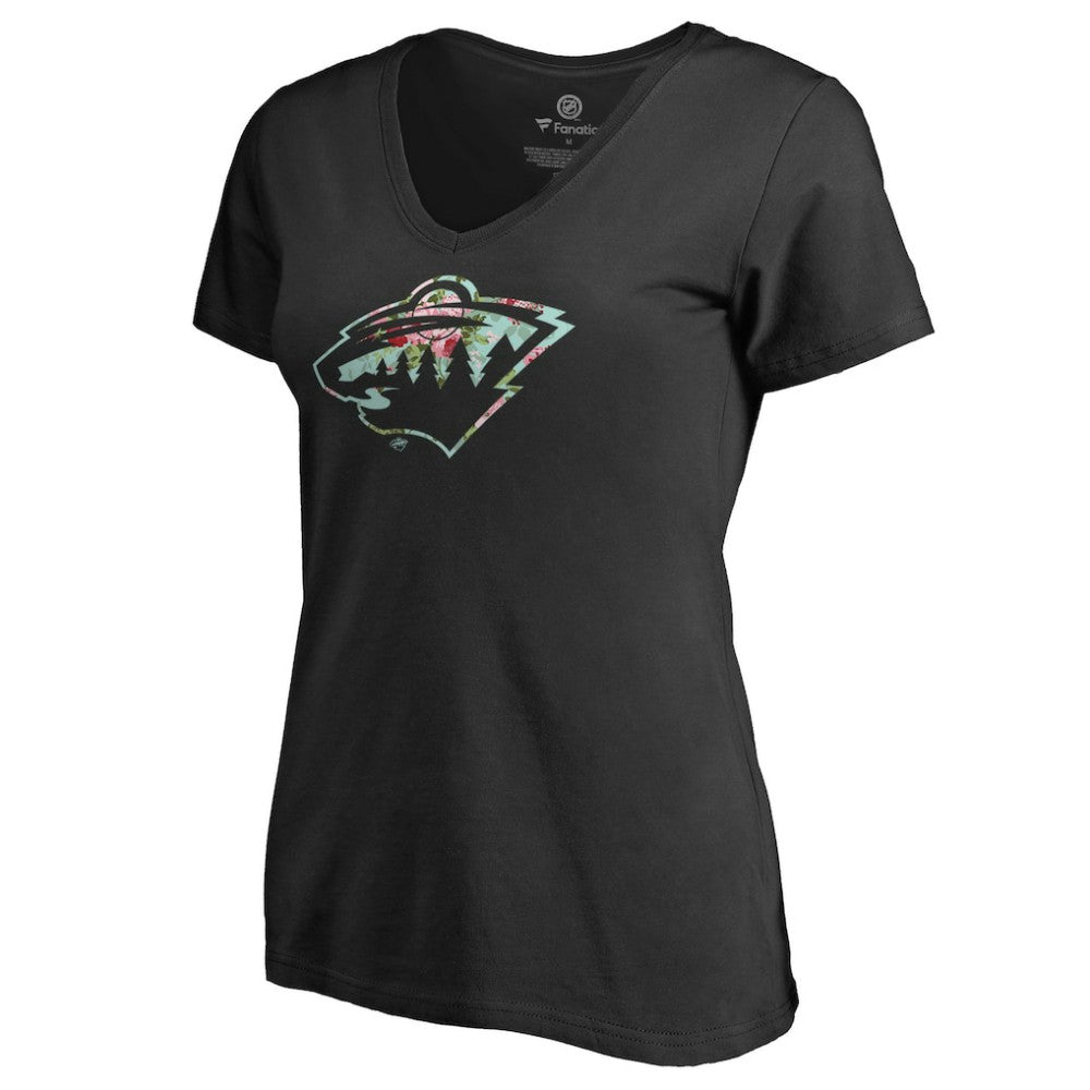 NHL Minnesota Wild Women's Lovely V-Neck T-Shirt