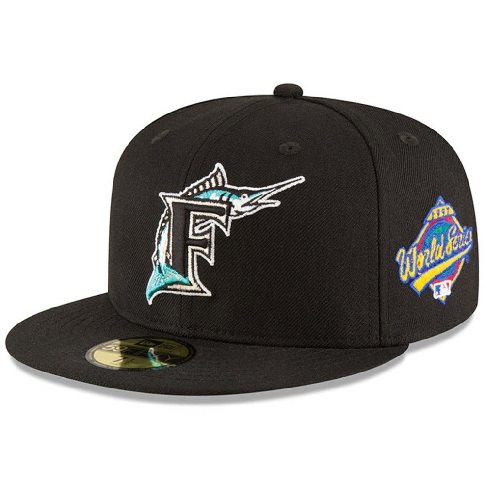 Black Florida Marlins New Era 1997 World Series Wool 59FIFTY Fitted Hat