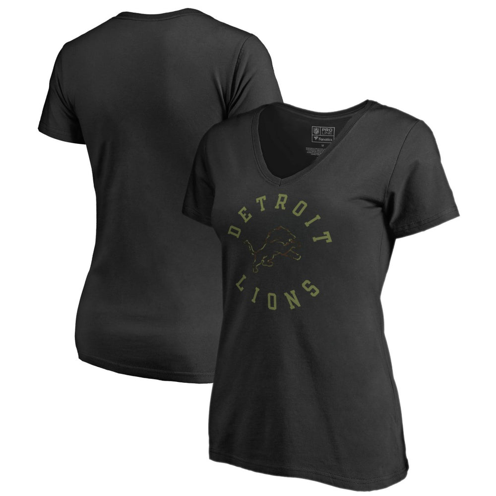 Women's Camo Collection Liberty V-Neck T-Shirt - Detroit Lions T-shirts