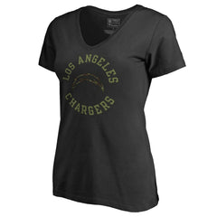 Women's Camo Collection Liberty V-Neck T-Shirt - Los Angeles Chargers T-shirts