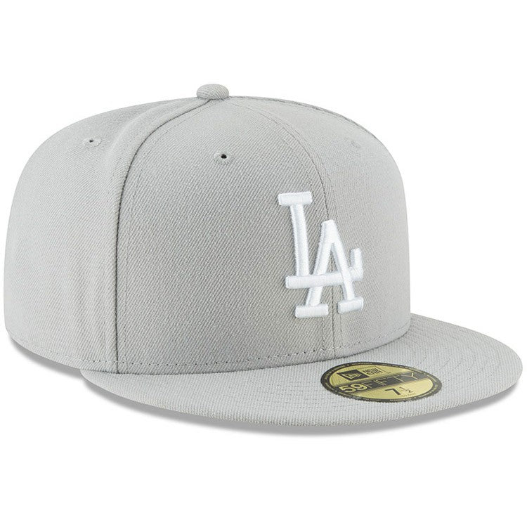 Gray Los Angeles Dodgers New Era Fashion Color Basic 59FIFTY Fitted Hat