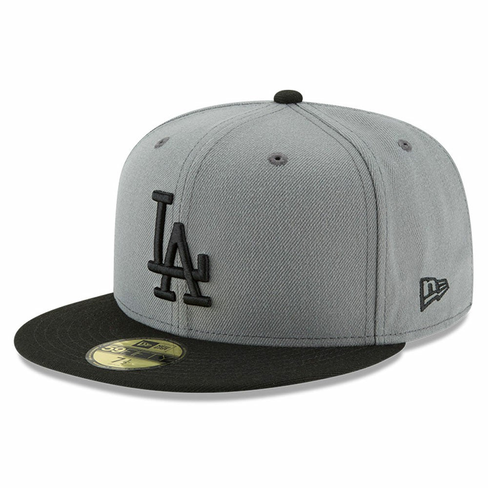 Gray/Black Los Angeles Dodgers New Era Two-Tone 59FIFTY Fitted Hat