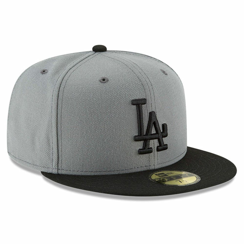 Gray/Black Los Angeles Dodgers New Era Two-Tone 59FIFTY Fitted Hat