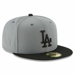 Gray/Black Los Angeles Dodgers New Era Two-Tone 59FIFTY Fitted Hat