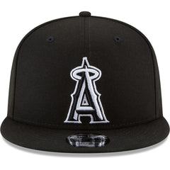 Black Los Angeles Angels New Era Black & White 9FIFTY Snapback Hat