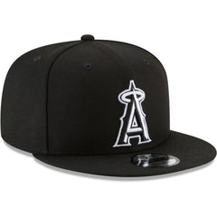 Black Los Angeles Angels New Era Black & White 9FIFTY Snapback Hat