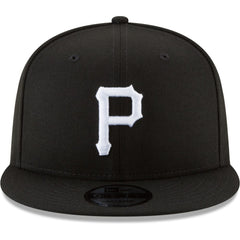 Black Pittsburgh Pirates New Era Black & White 9FIFTY Snapback Hat
