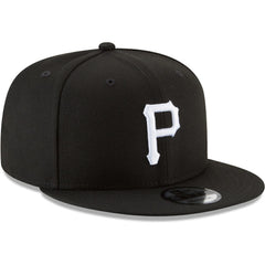 Black Pittsburgh Pirates New Era Black & White 9FIFTY Snapback Hat