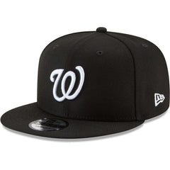 Black Washington Nationals New Era Black & White 9FIFTY Snapback Hat