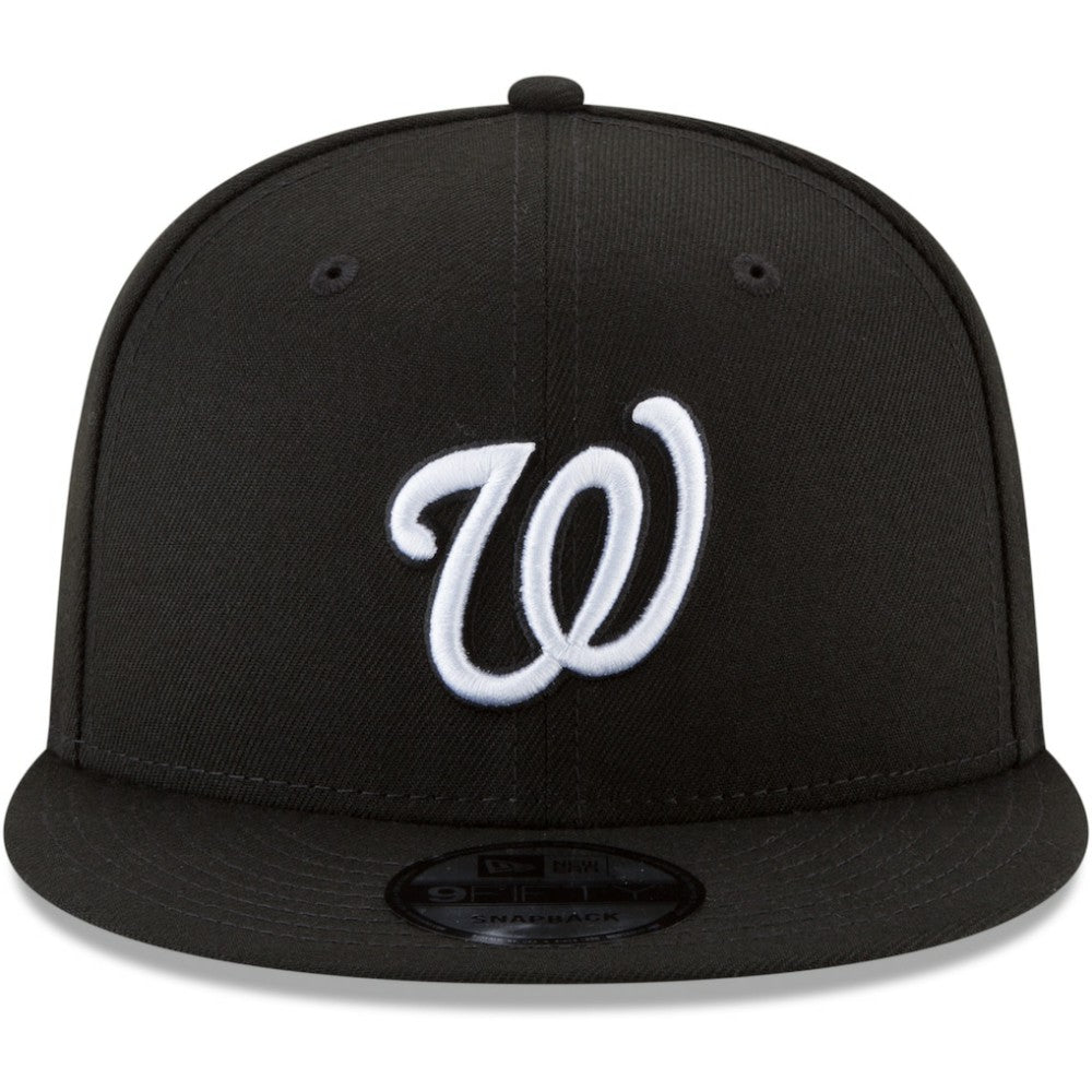 Black Washington Nationals New Era Black & White 9FIFTY Snapback Hat
