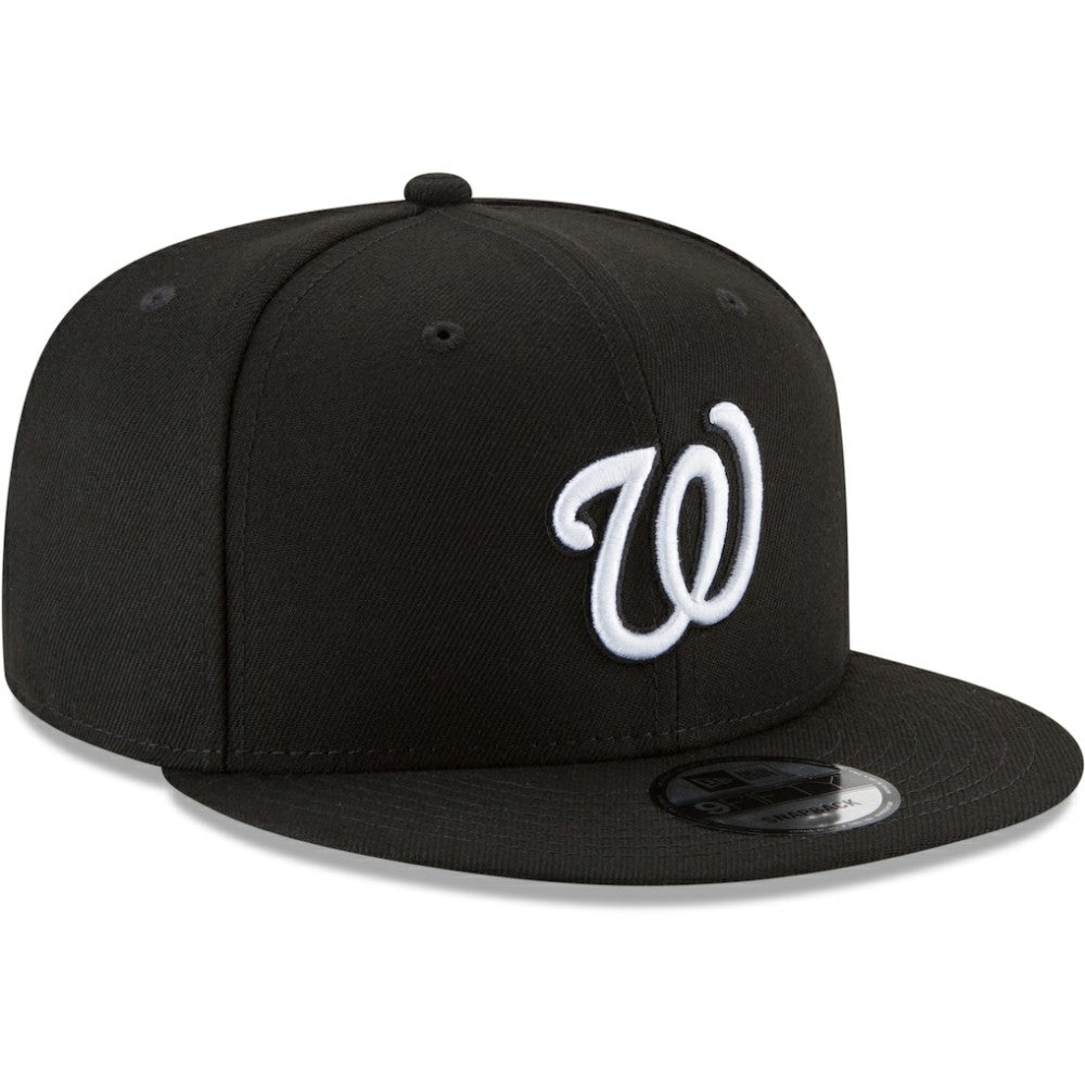 Black Washington Nationals New Era Black & White 9FIFTY Snapback Hat