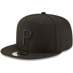 Black Pittsburgh Pirates New Era Black on Black 9FIFTY Team Snapback Adjustable Hat