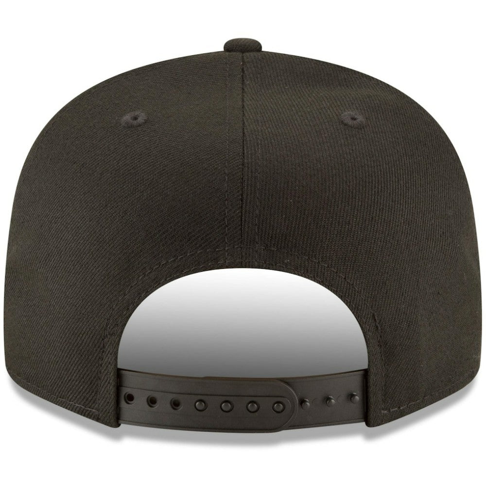 Black Texas Rangers New Era Black on Black 9FIFTY Team Snapback Adjustable Hat