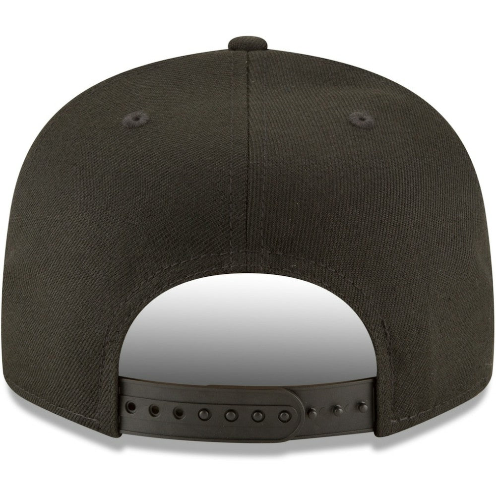 Black Cincinnati Reds New Era Black on Black 9FIFTY Team Snapback Adjustable Hat