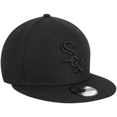 Black Chicago White Sox New Era Black on Black 9FIFTY Team Snapback Adjustable Hat