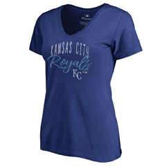 Royal Kansas City Royals Women's Graceful V-Neck T-Shirt