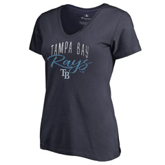Navy Tampa Bay Rays Women's Graceful V-Neck T-Shirt