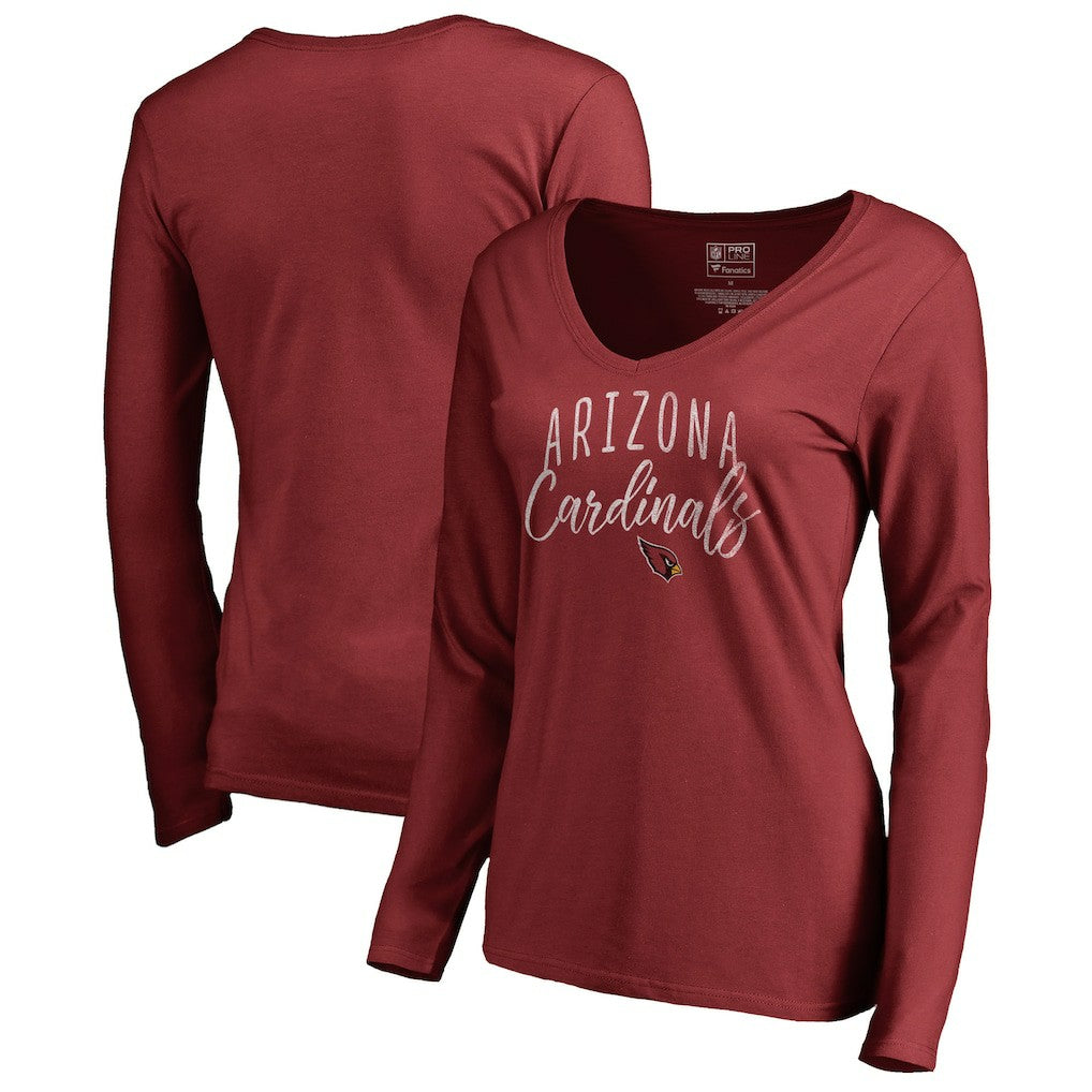 Women's Graceful Long Sleeve V-Neck T-Shirt - Arizona Cardinals T-shirts