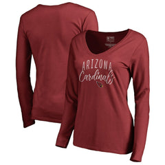 Women's Graceful Long Sleeve V-Neck T-Shirt - Arizona Cardinals T-shirts