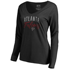 Women's Graceful Long Sleeve V-Neck T-Shirt - Atlanta Falcons T-shirts