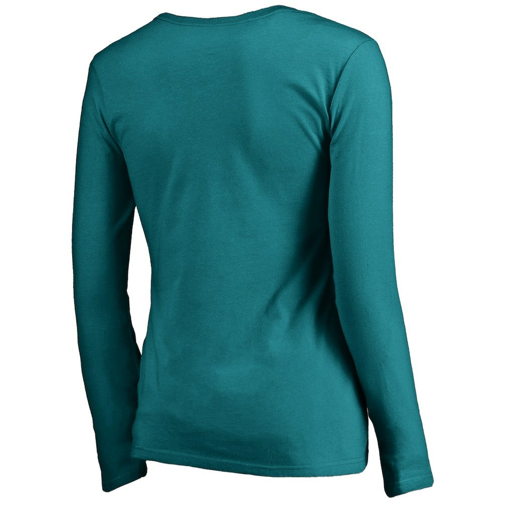 Women's Graceful Long Sleeve V-Neck T-Shirt - Miami Dolphins T-shirts