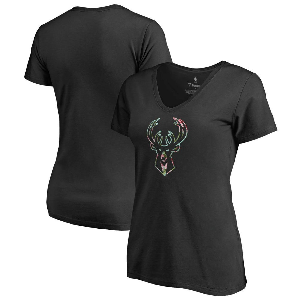 Milwaukee Bucks Lovely V-Neck T-Shirt