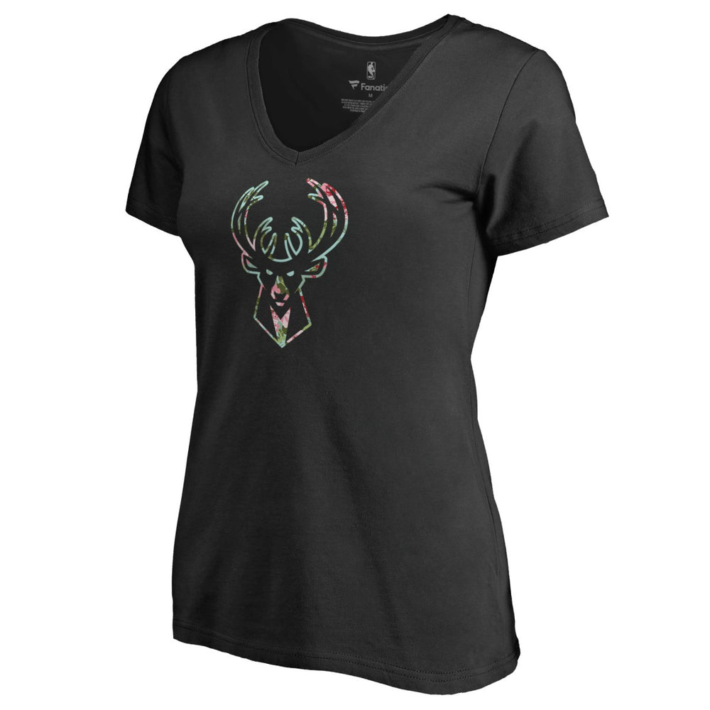 Milwaukee Bucks Lovely V-Neck T-Shirt