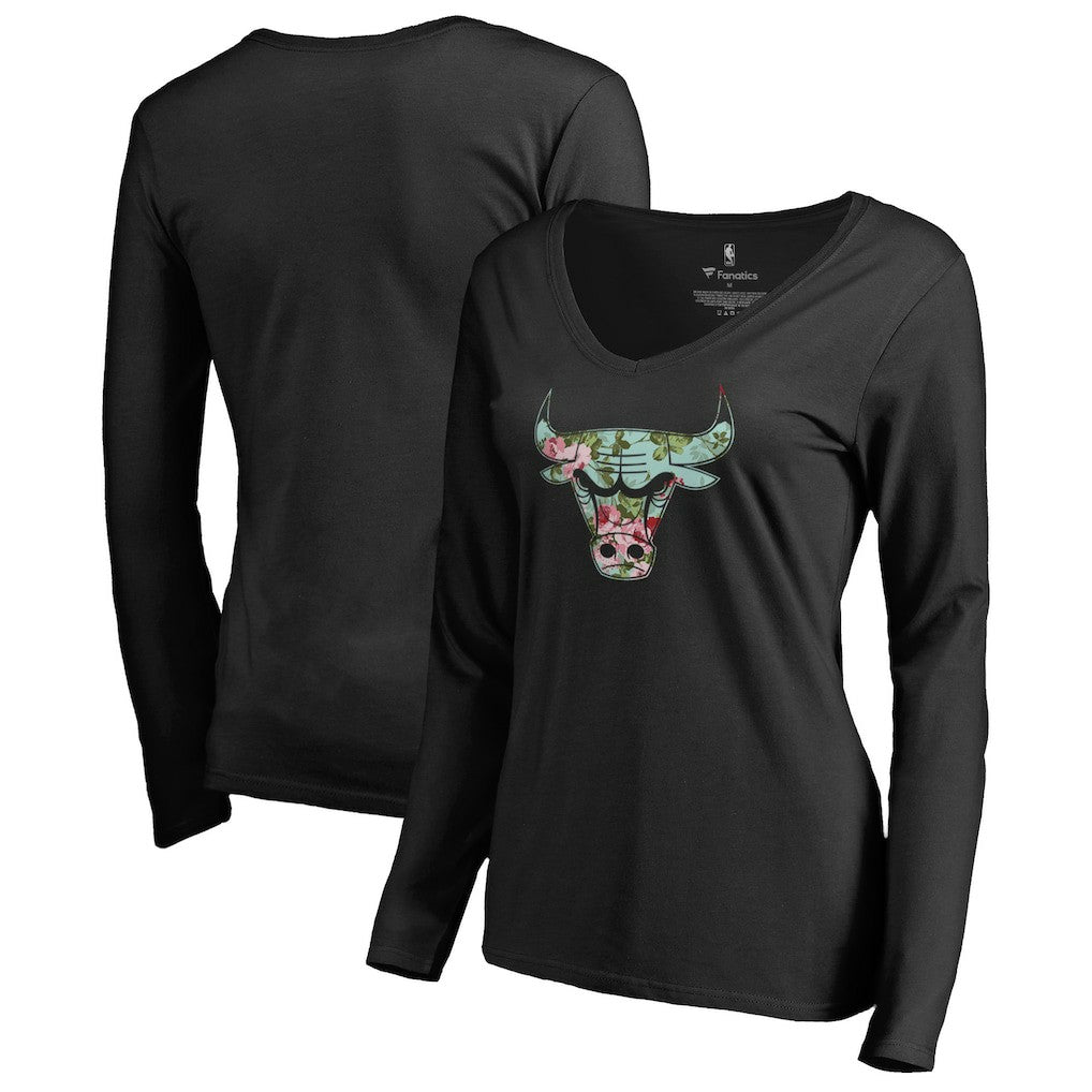 Chicago Bulls Women's Lovely V-Neck Long Sleeve T-Shirt sale
