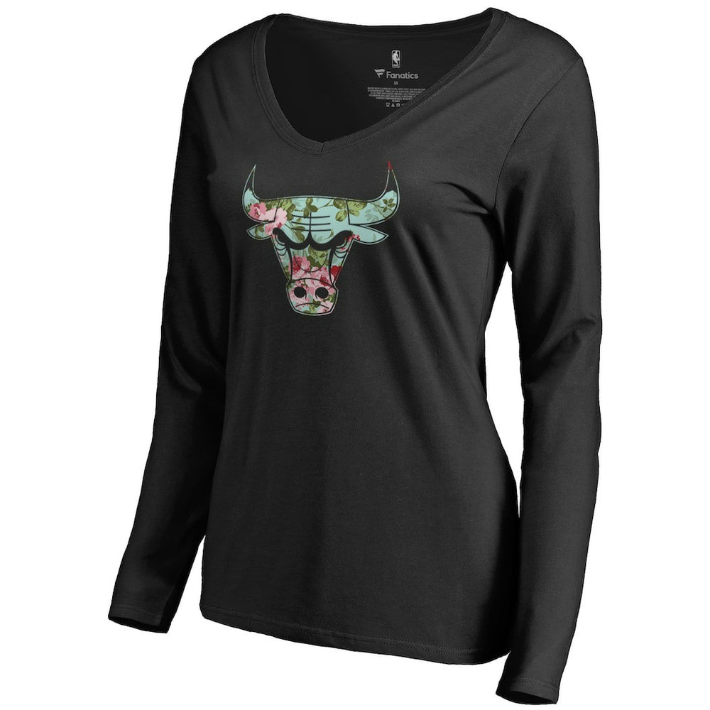 Chicago Bulls Women's Lovely V-Neck Long Sleeve T-Shirt sale