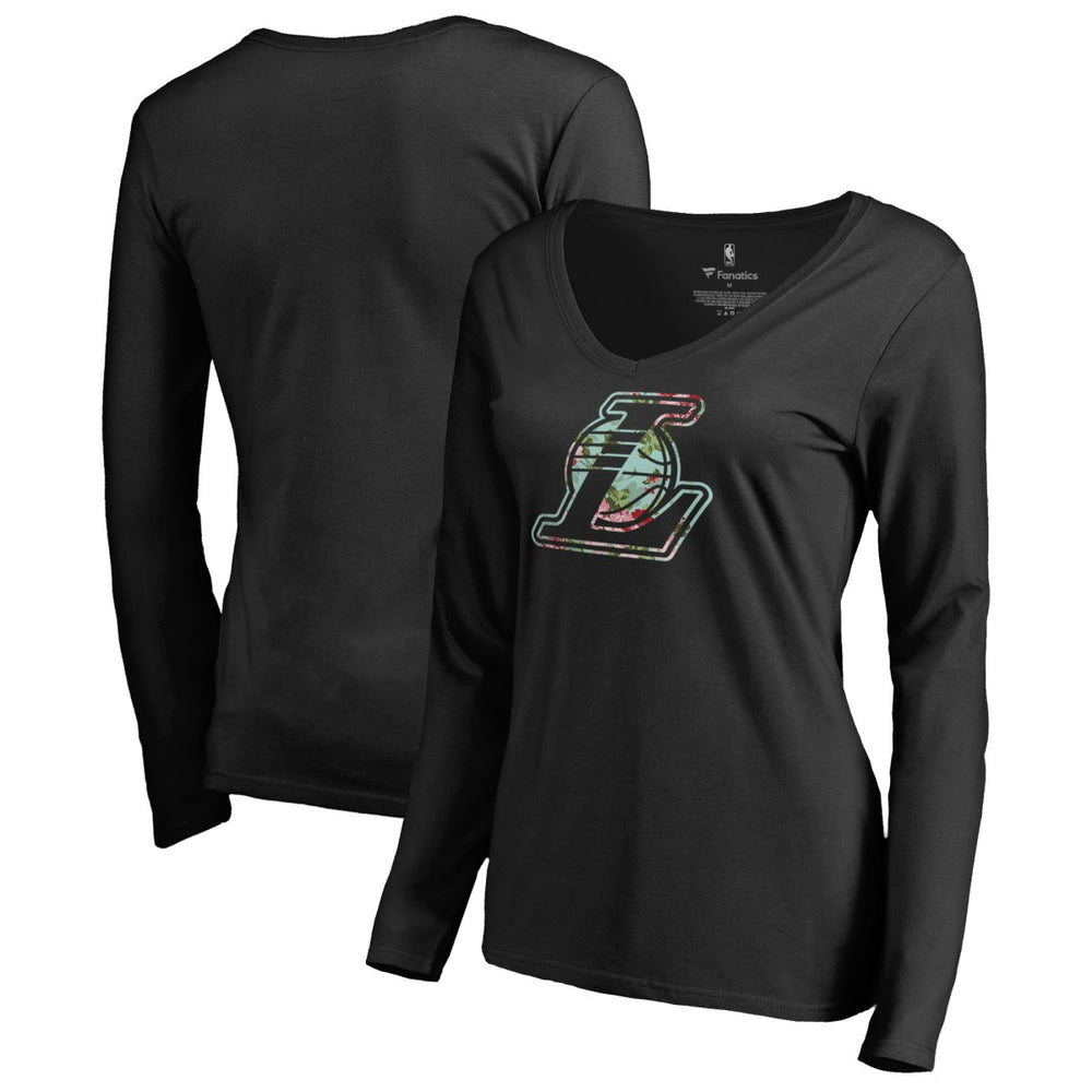 Los Angeles Lakers Women's Lovely V-Neck Long Sleeve T-Shirt