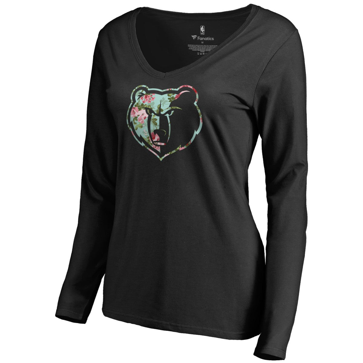Memphis Grizzlies Women's Lovely Long Sleeve V-Neck T-Shirt