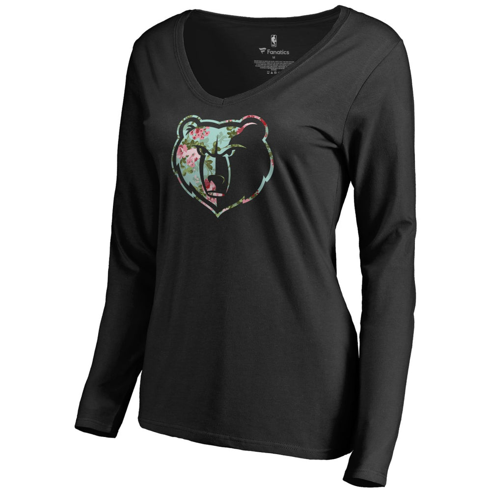 Memphis Grizzlies Women's Lovely Long Sleeve V-Neck T-Shirt