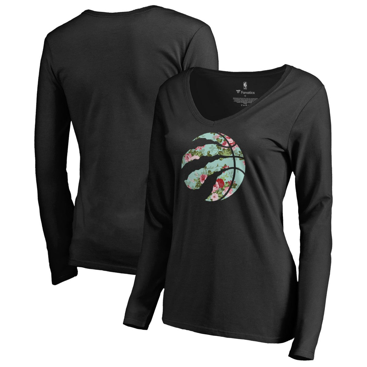 Toronto Raptors Women's Lovely V-Neck Long Sleeve T-Shirt