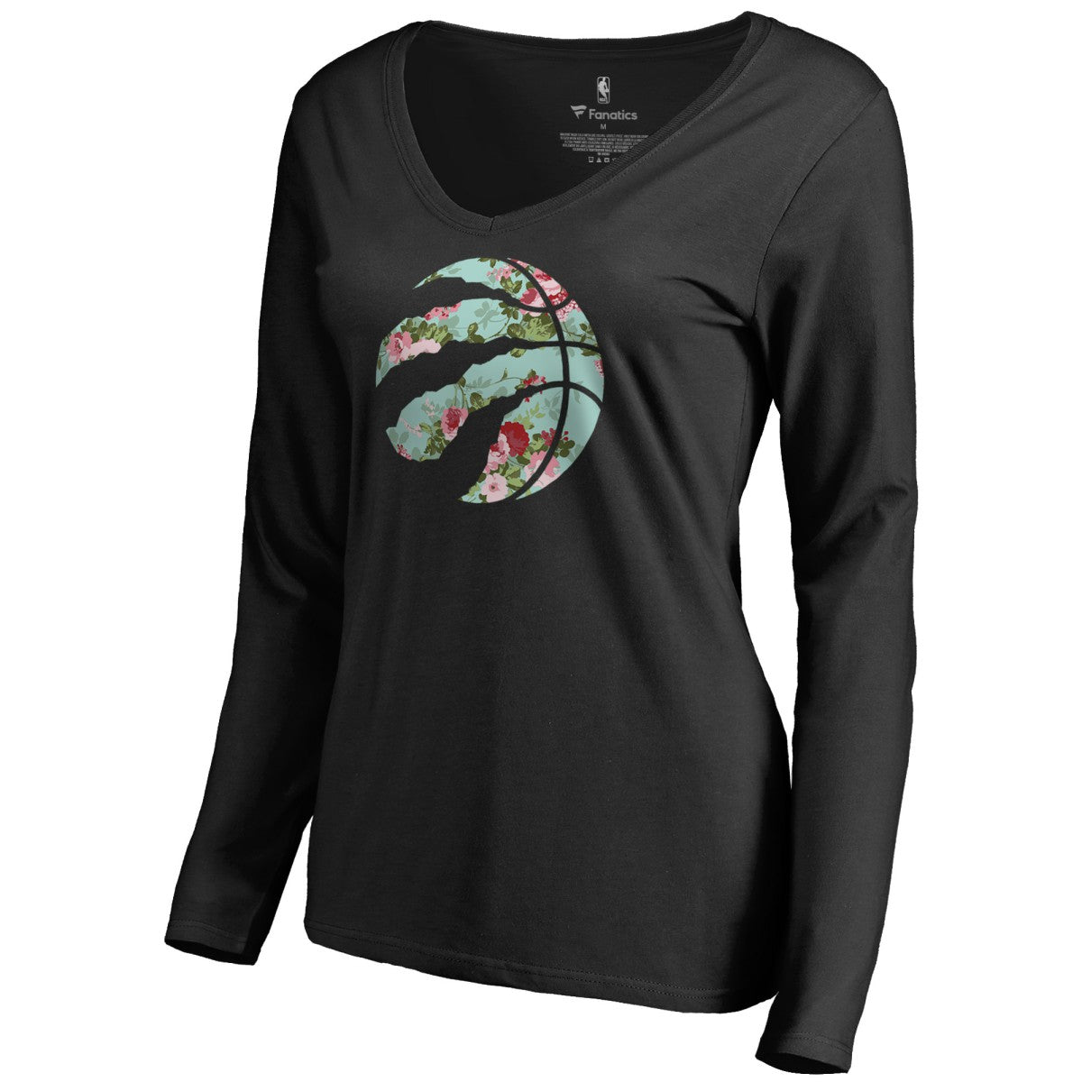 Toronto Raptors Women's Lovely V-Neck Long Sleeve T-Shirt